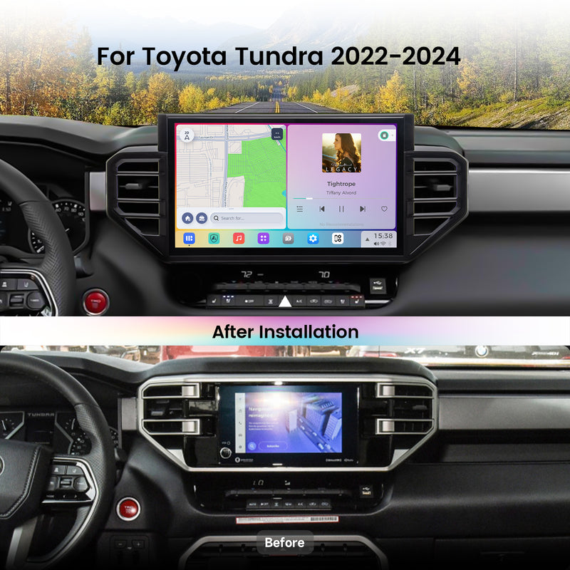 Dasaita Vivid13 Car Stereo for Toyota Tundra 2022-2024 Wireless Carplay & Android Auto Car Radio | Qualcomm 665 | 14" 2K QLED Screen | Wifi+4G LTE |8G+256G | DTS|GPS Navigation Head Unit | Optical Output