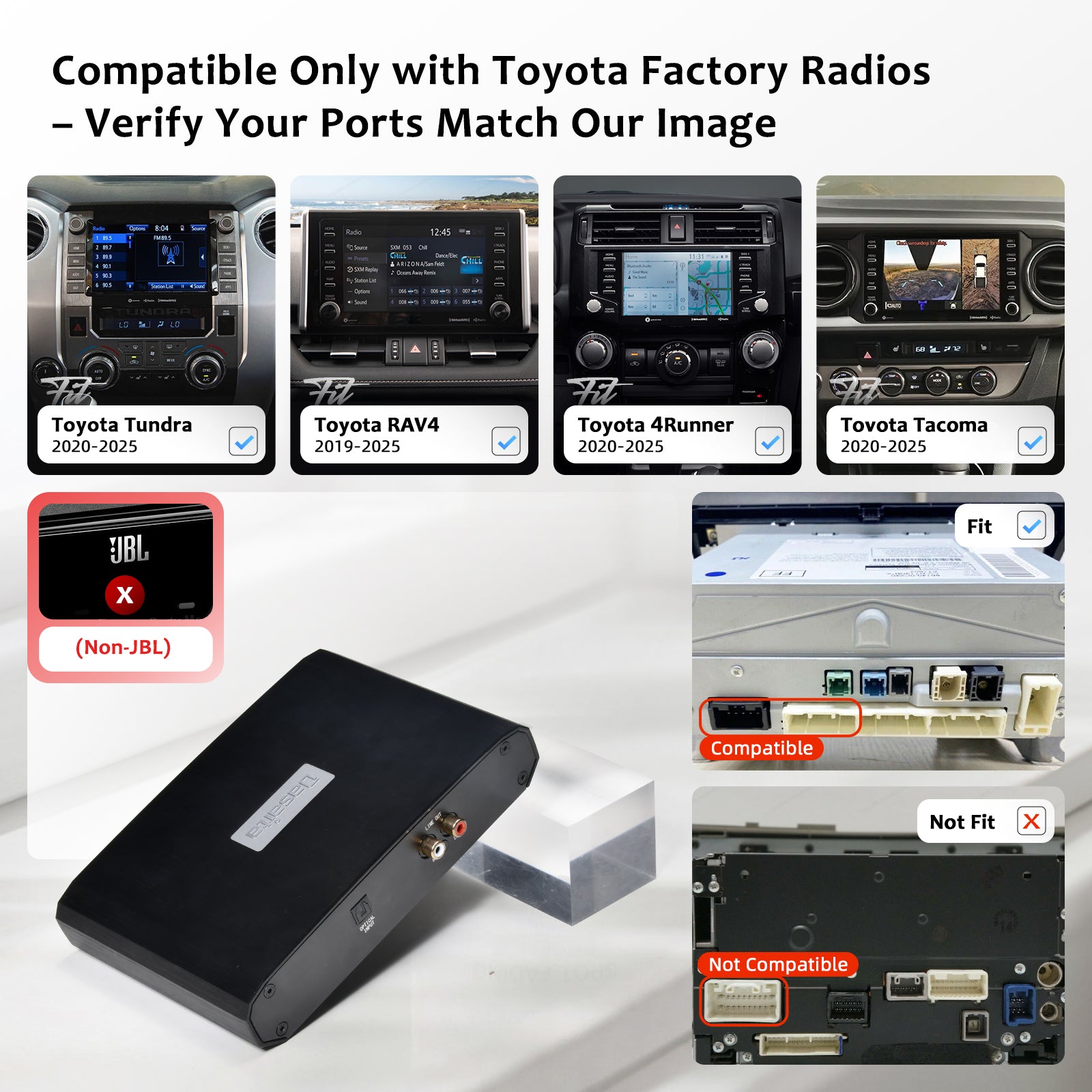 Dasaita HA-ST5 Plug & Play 4-Channel Car DSP Amplifier - High Power, Bluetooth Audio, Extreme Temp Resistance, Customizable Sound for Premium In-Car Audio