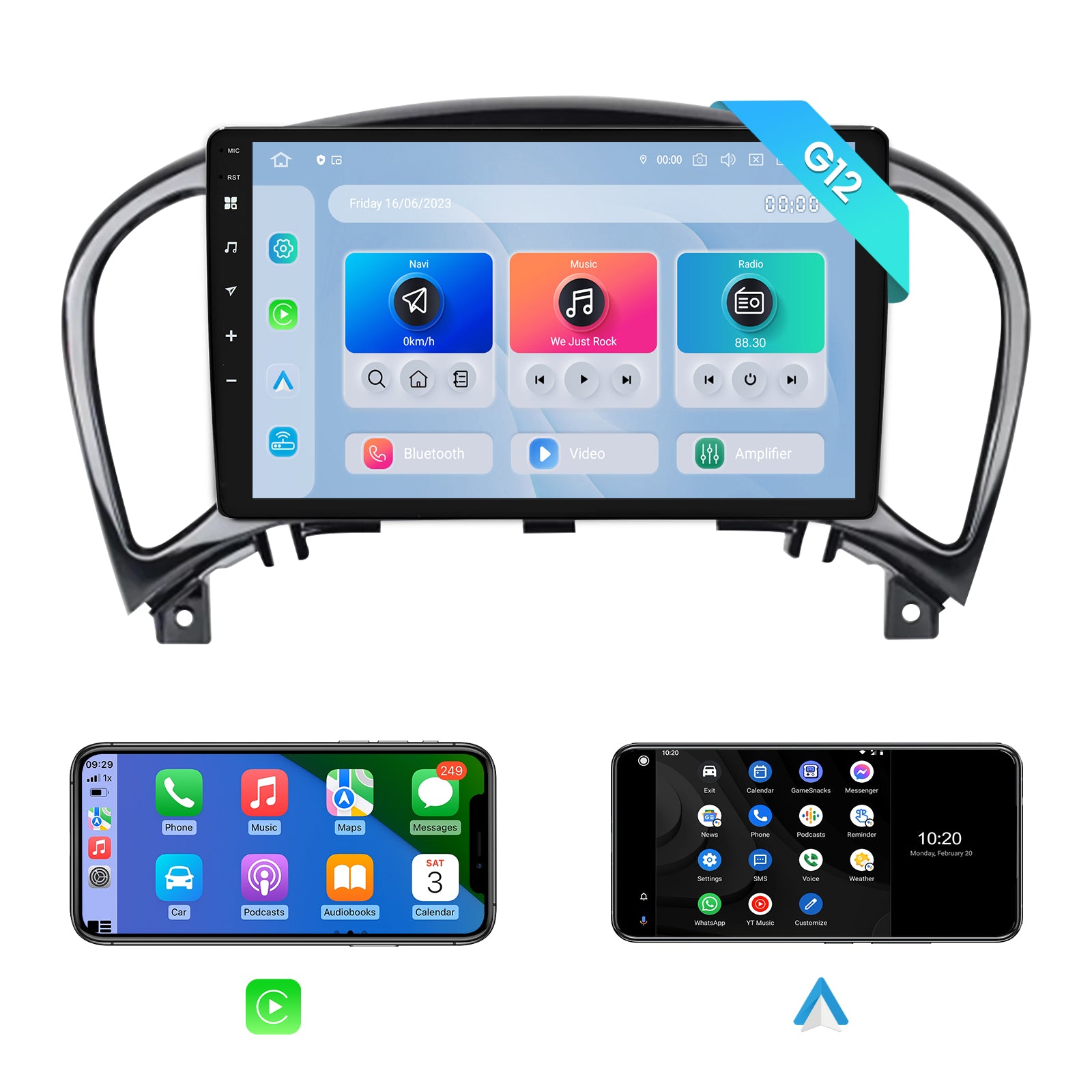 Dasaita Android 13 Car Stereo for Nissan Juke ESQ 2010-2019 Wireless Carplay & Android Auto Car Radio | Qualcomm 665 | 9" QLED Screen | Wifi+4G LTE | 6G+64G | DTS Head Unit | Optical Output