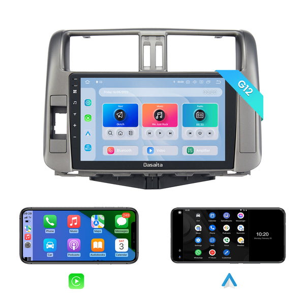 Dasaita Android12 Car Stereo for Toyota Prado 2010-2013 Wireless Carplay & Android Auto Car Radio| Qualcomm 665 | 9" QLED Screen | Wifi+4G LTE |6G+64G|DSP|GPS Navigation Head Unit| Optical Output