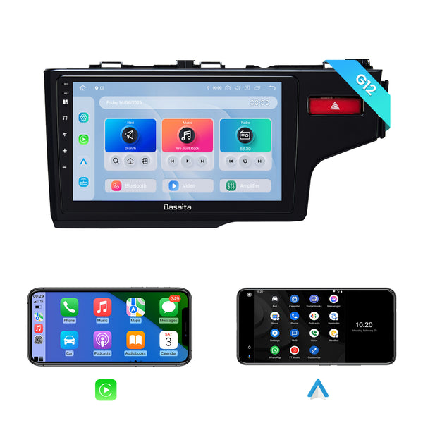 Dasaita Android12 Car Stereo for Honda Fit Jazz 3 2014-2020 Wireless Carplay & Android Auto Car Radio| Qualcomm 665 | 9" QLED Screen | Wifi+4G LTE |6G+64G|DSP|GPS Navigation Head Unit| Optical Output