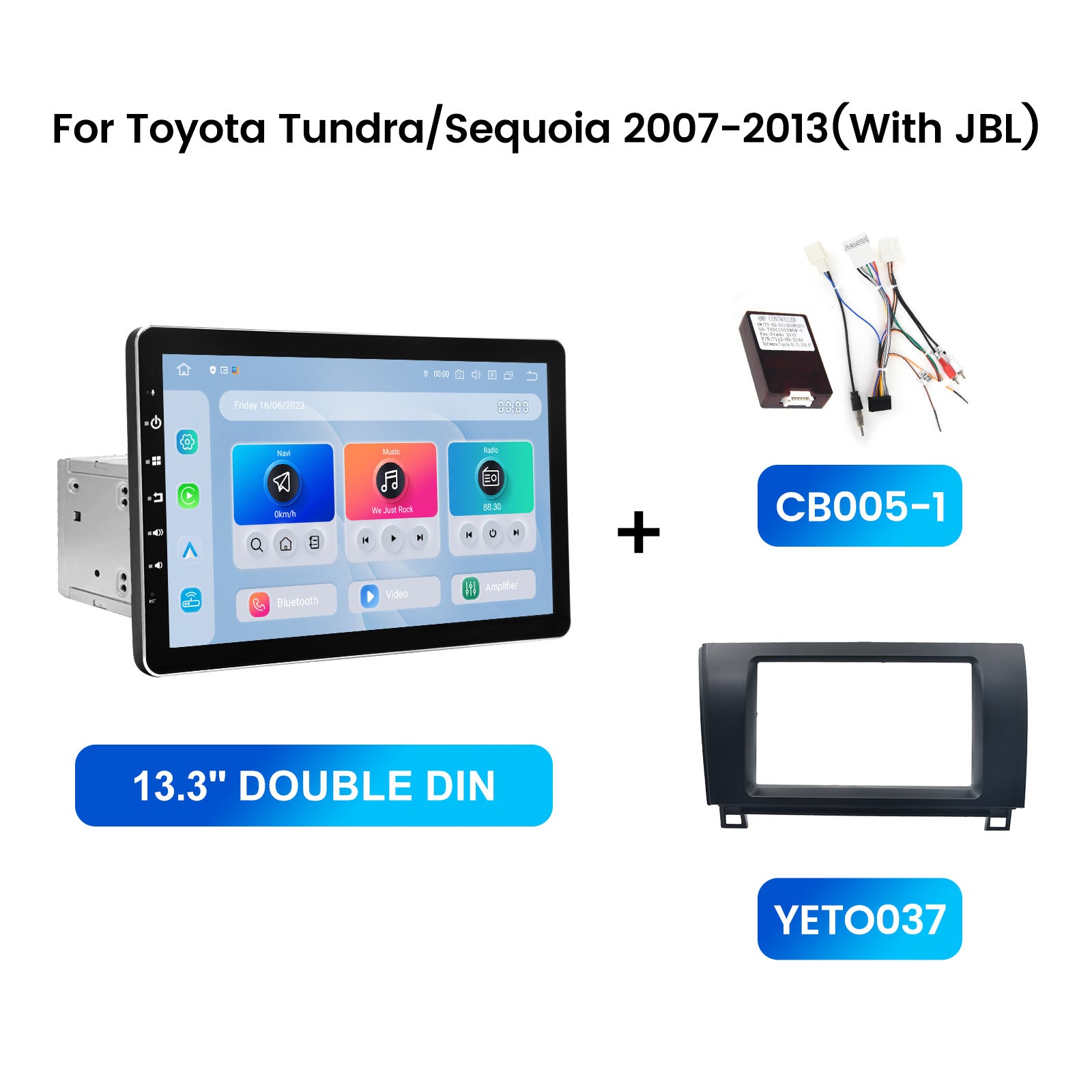 Dasaita Android13 Car Stereo for Universal 2 Din 13.3" Wireless Carplay & Android Auto Car Radio | Qualcomm 665 |2K QLED Screen| Wifi+4G LTE|6G+64G/8+256G|DTS|GPS Navigation Head Unit|Optical Output