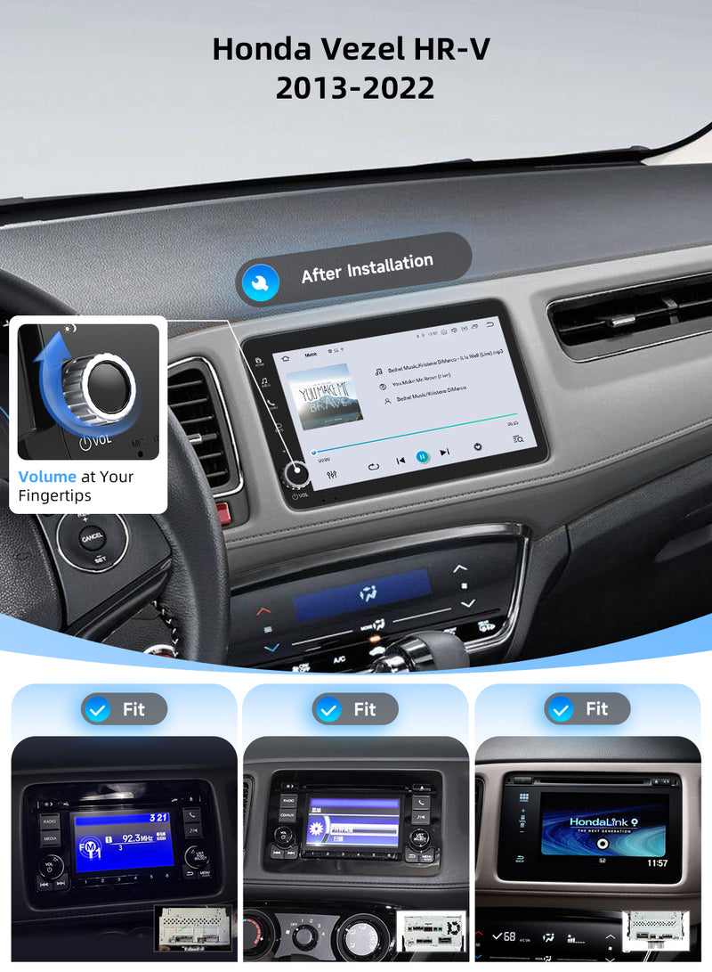 Dasaita Android13 Car Stereo for Honda Vezel HR-V HRV 2013-2022 Wireless Carplay & Android Auto Car Radio | Qualcomm 665 | 8" QLED Screen | Wifi+4G LTE | 6G/8G+64G/256G | DTS|GPS Navigation Head Unit | Optical Output