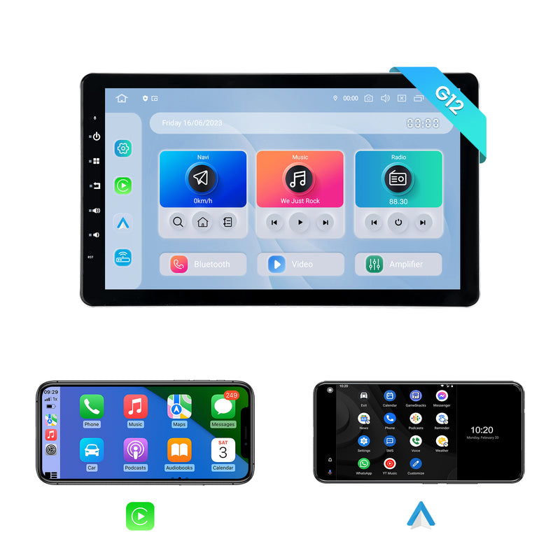 Dasaita Android12 Car Stereo for Universal 1 Din 13.3" Wireless Carplay & Android Auto Car Radio | Qualcomm 665 |2K QLED Screen | Wifi+4G LTE | 6+64G | DSP|GPS Navigation Head Unit | Optical Output