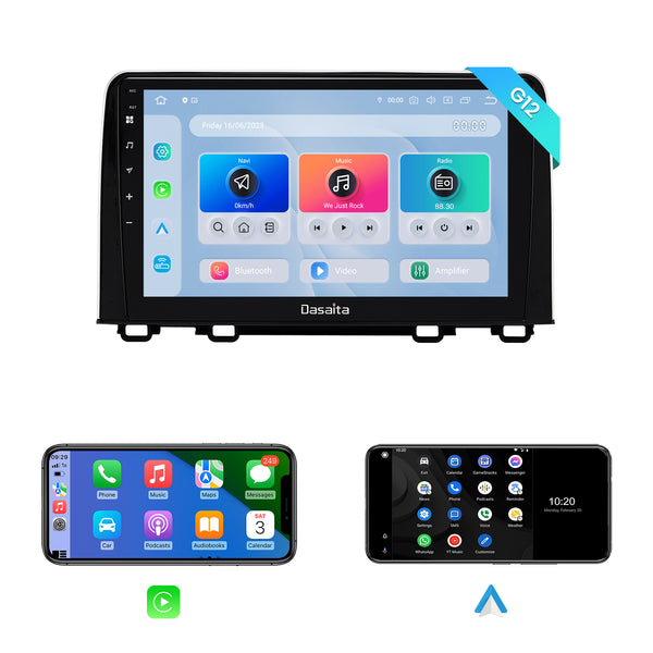 Dasaita Android12 Car Stereo for Honda CRV 2018-2019 Wireless Carplay & Android Auto Car Radio| Qualcomm 665 | 10.2" QLED Screen | Wifi+4G LTE |6G+64G|DSP|GPS Navigation Head Unit| Optical Output