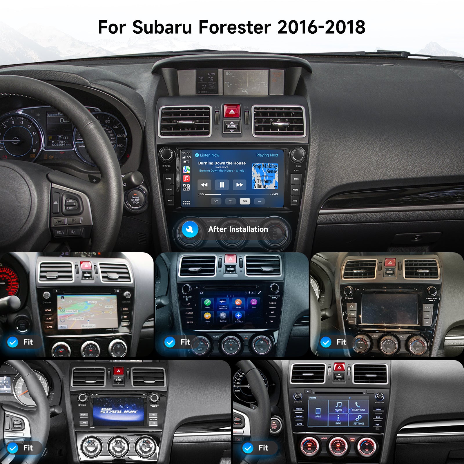 Dasaita Android 13 Car Stereo for Subaru Forester 4 WRX Levorg 2014-2018 Wireless Carplay & Android Auto Car Radio | Qualcomm 665 | 8" QLED Screen | Wifi+4G LTE | 8G+256G | DTS Head Unit | Optical Output