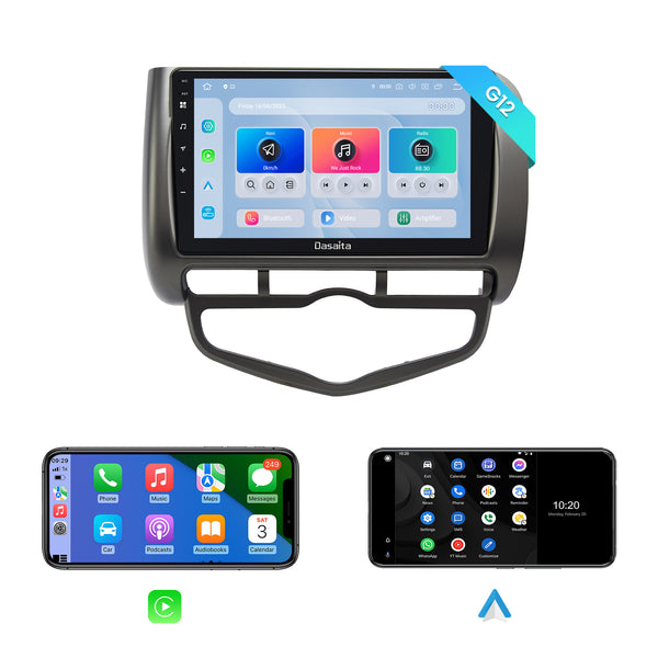 Dasaita Android12 Car Stereo for Honda Fit Jazz 2004-2007 Wireless Carplay & Android Auto Car Radio| Qualcomm 665 | 9" QLED Screen | Wifi+4G LTE |6G+64G|DSP|GPS Navigation Head Unit| Optical Output