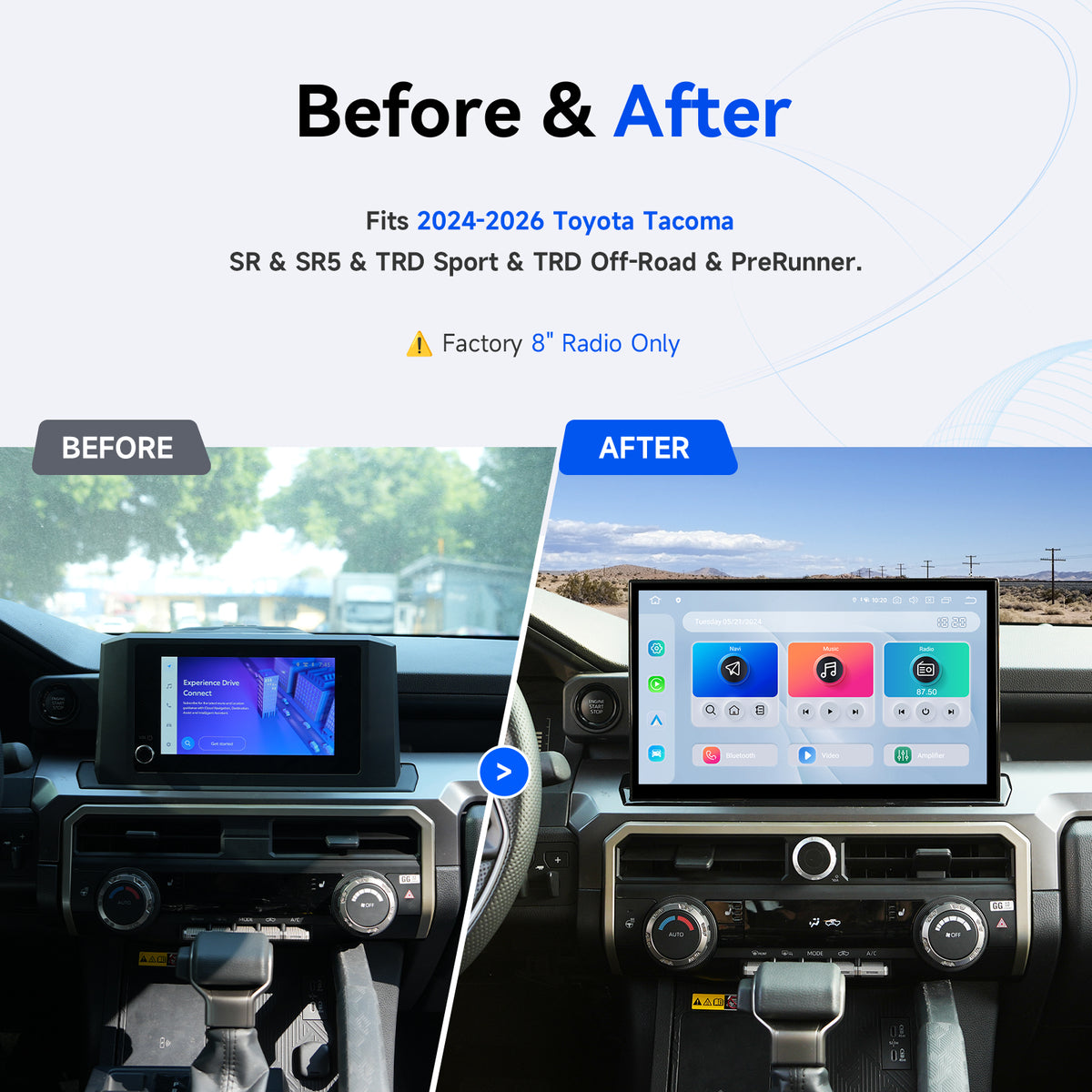 Dasaita 14" Android Head Unit for Toyota Tacoma 2024–2026
