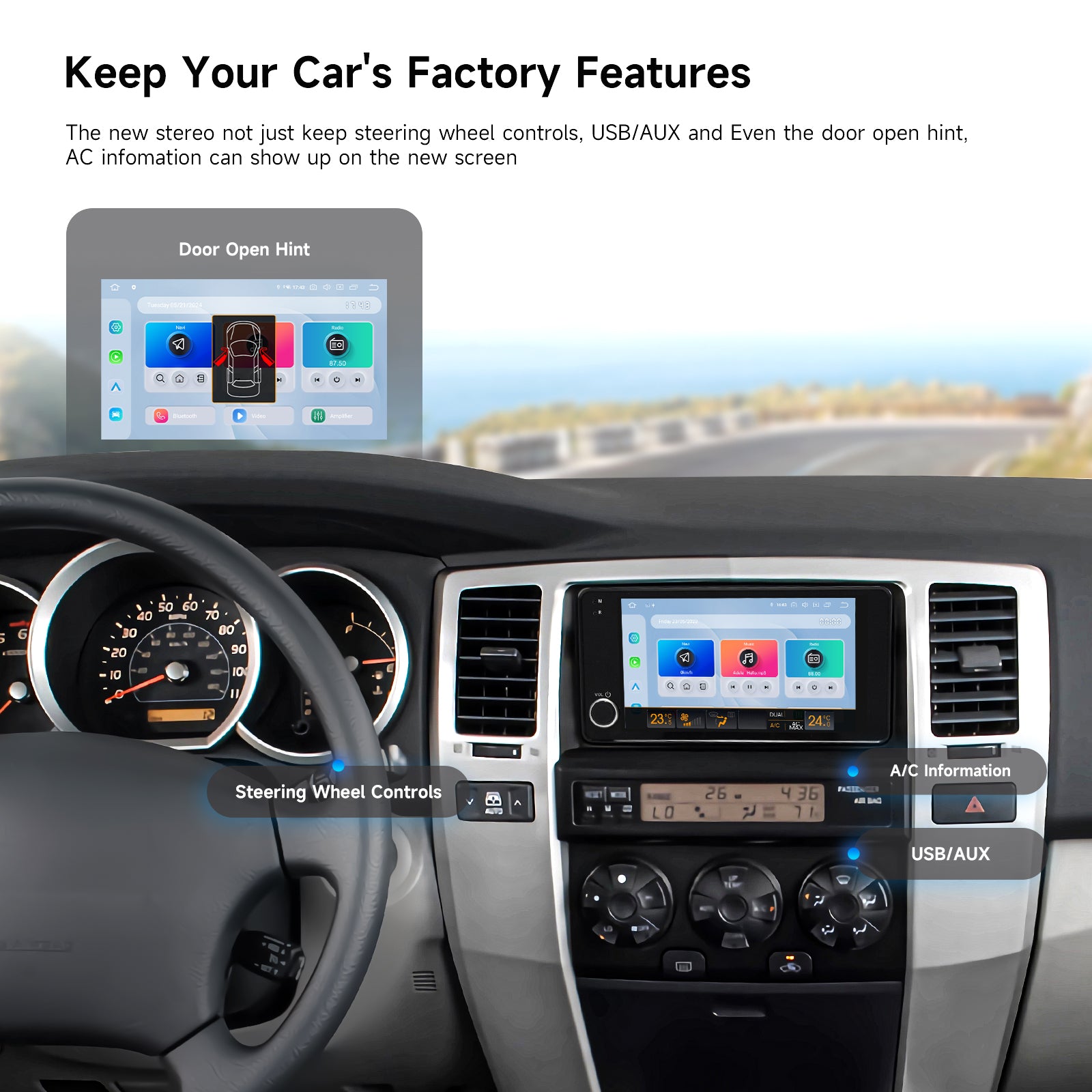 Dasaita Android 13 Car Stereo for Toyota Universal 2000-2020 Dasaita Android 13 Car Stereo for Toyota Universal 2000-2020