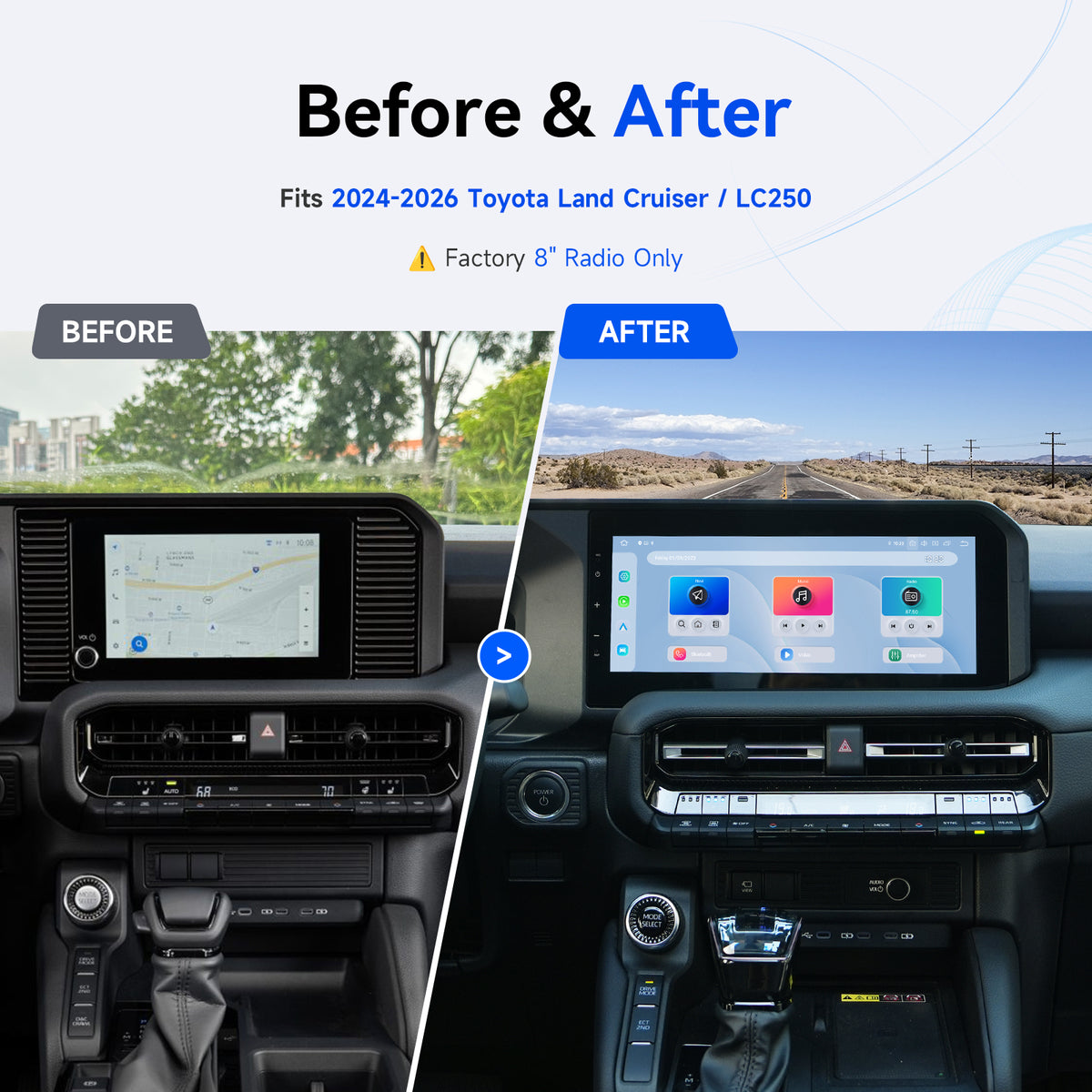 Dasaita 12.3" Android Head Unit for Toyota Land Cruiser / LC250 2024–2026