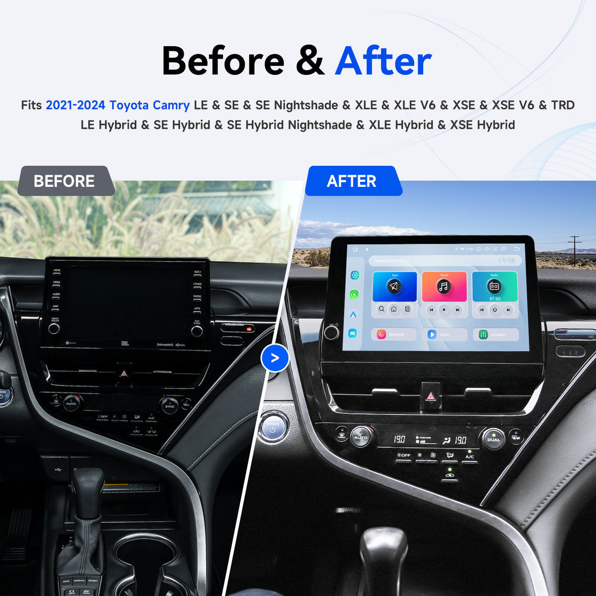 Dasaita 11.6" Android Head Unit for Toyota Camry 2021–2024