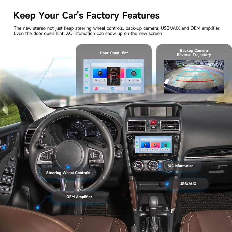 Dasaita Android 13 Car Stereo for Subaru Forester 4 WRX Levorg 2016-2021 Wireless Carplay & Android Auto Car Radio | Qualcomm 665 | 9"/8" QLED Screen | Wifi+4G LTE | 6G+64G | DTS Head Unit | Optical Output