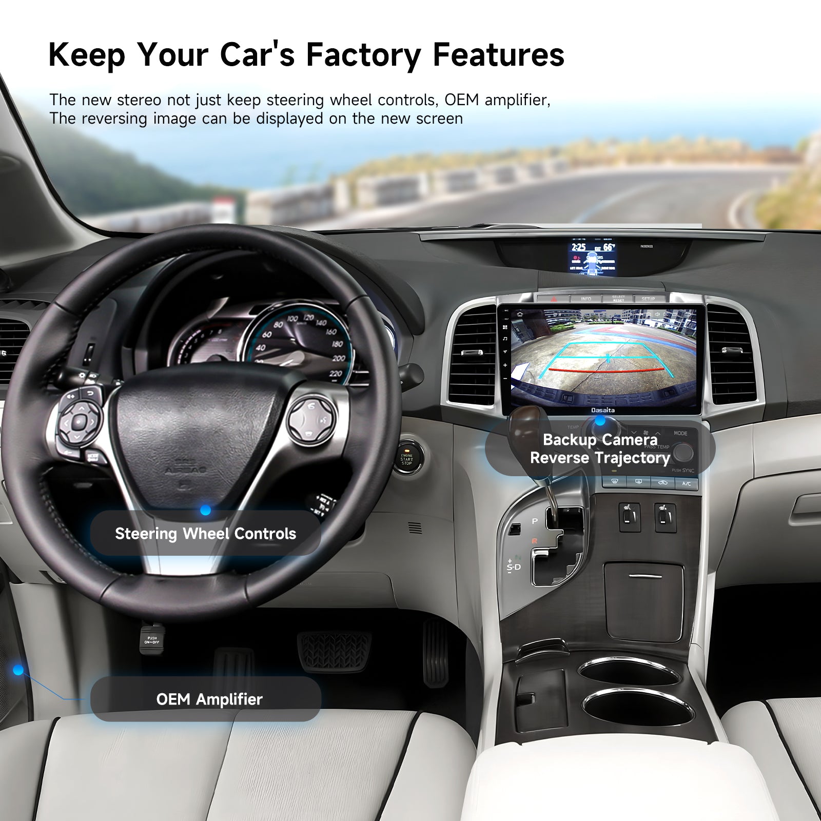 Dasaita Android 13 Car Stereo for Toyota Venza 2008-2016 Wireless Carplay & Android Auto Car Radio | Qualcomm 665 | 9" QLED Screen | Wifi+4G LTE | 6G+64G | DTS Head Unit | Optical Output