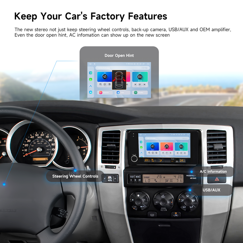 Dasaita Android 13 Car Stereo for Toyota Universal 2000-2020 Wireless Carplay & Android Auto Car Radio|Qualcomm 665|7" QLED Screen|Wifi+4G LTE|6G/8G+64G/256G|SWC|GPS Navigation Head unit|DTS|Optical Output