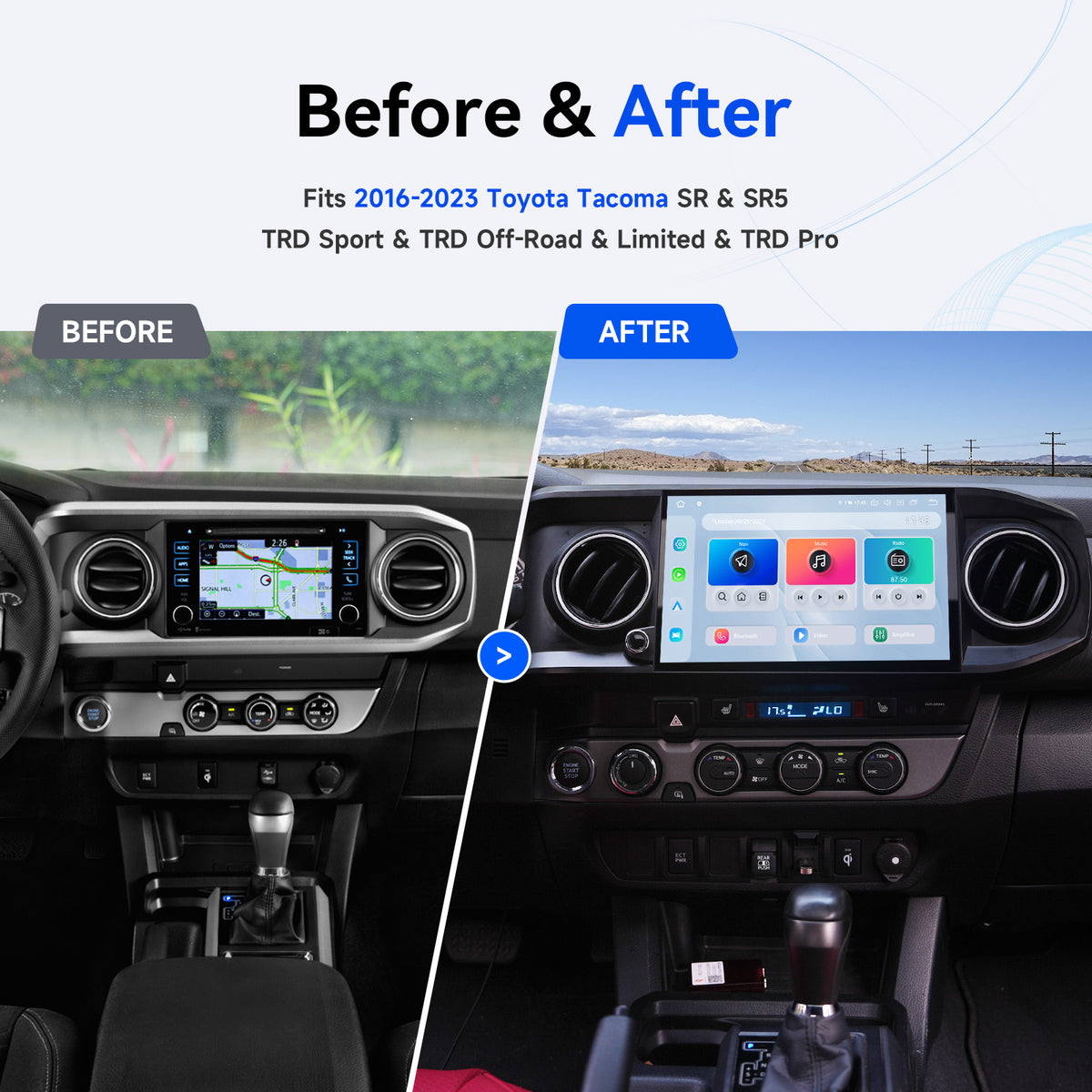 Dasaita 11.6" Android Car Stereo for Toyota Tacoma 2016–2023
