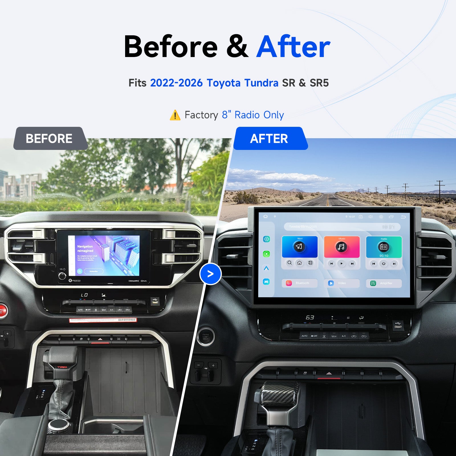 Dasaita Android 13 Head Unit for Toyota Tundra 2022-2026