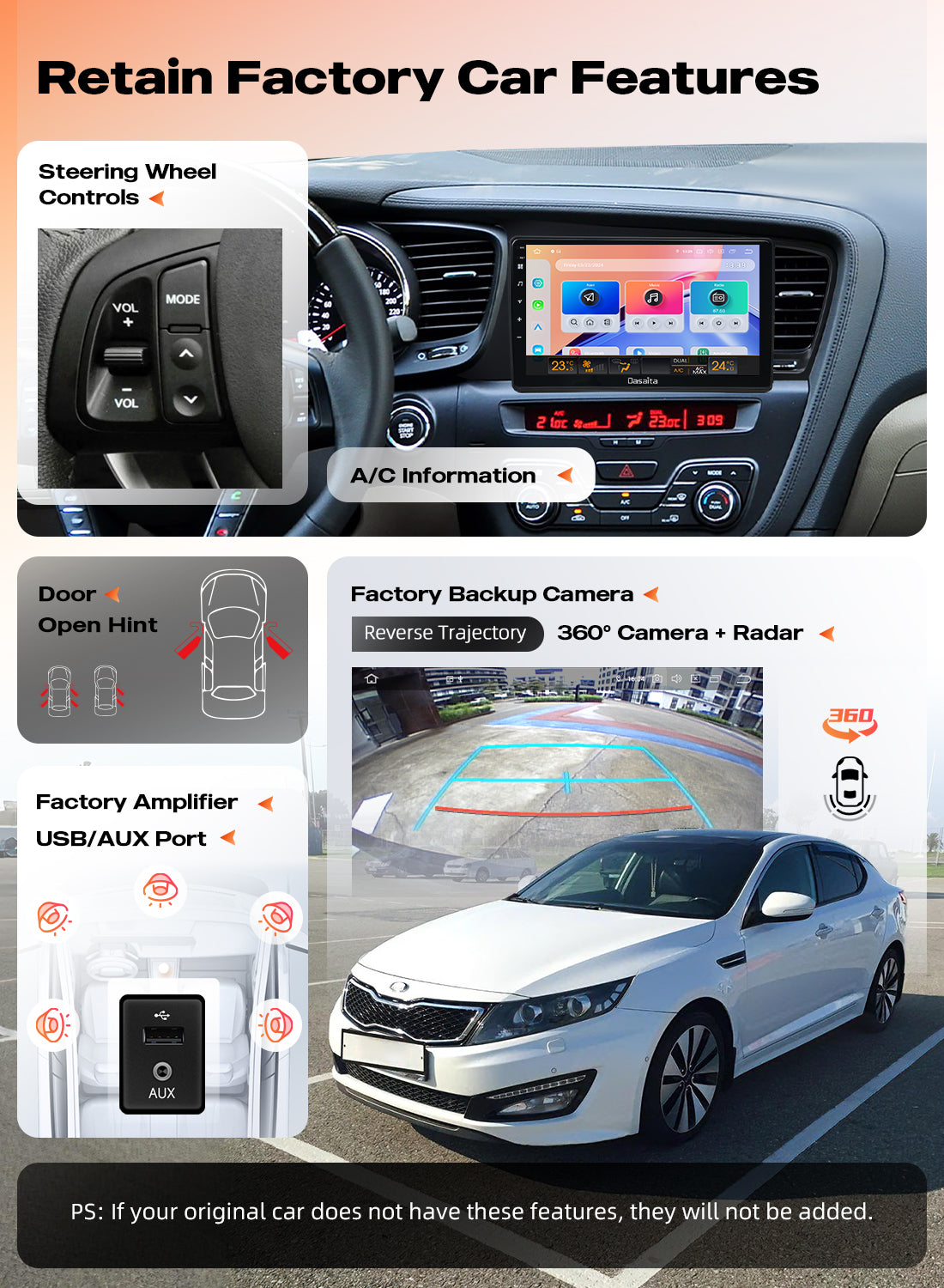 Dasaita Android13 Car Stereo for KlA K5 Optima 2011-2013 Wireless Carplay & Android Auto Car Radio|Qualcomm 665|9" QLED Screen|Wifi+4G LTE|6+64G|DTS Head Unit|Optical Output