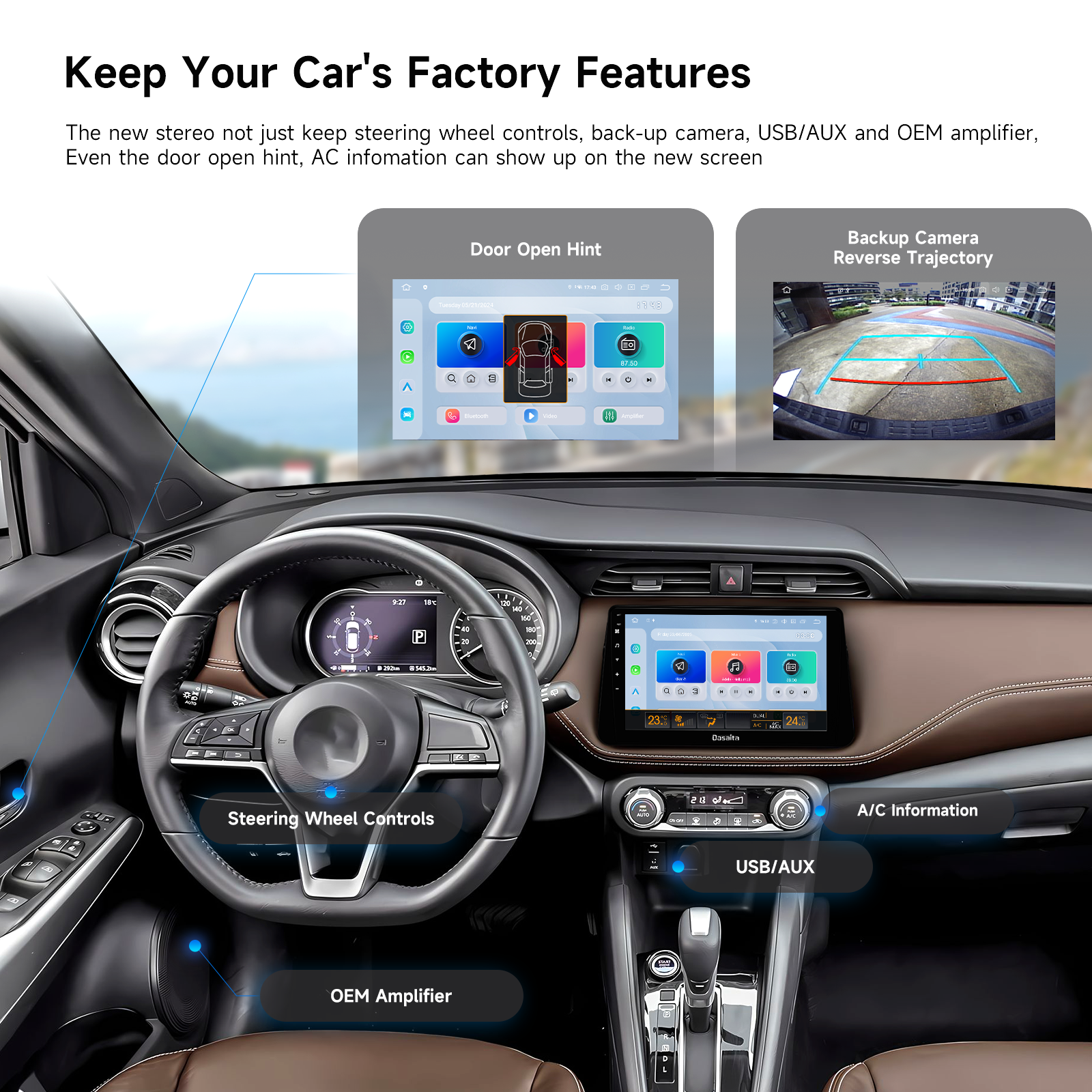 Dasaita Android13 Car Stereo for Nissan Kicks Micra 2016-2021 Wireless Carplay & Android Auto Car Radio| Qualcomm 665 | 10.2" QLED Screen | Wifi+4G LTE |6G+64G|DTS|GPS Navigation Head Unit| Optical Output