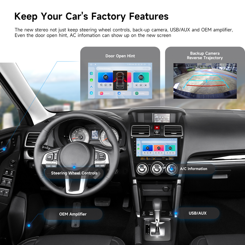 Dasaita Android 13 Car Stereo for Subaru Forester 4 WRX Levorg 2016-2021 Wireless Carplay & Android Auto Car Radio | Qualcomm 665 | 9"/8" QLED Screen | Wifi+4G LTE | 6G+64G | DTS Head Unit | Optical Output