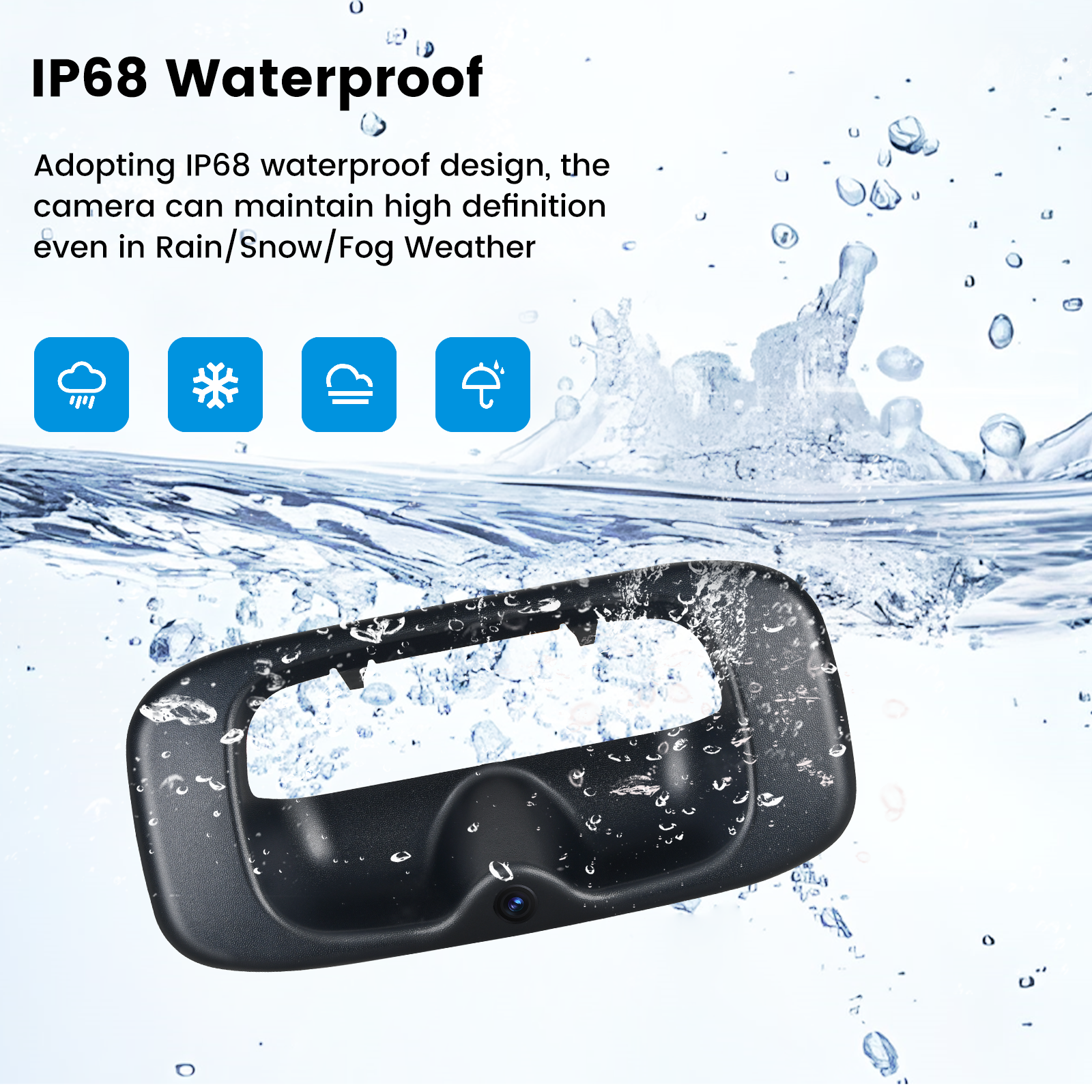 Dasaita Tailgate Handle Reverse Camera, Fit for Chevrolet Silverado/GMC Sierra 1999-2007 OEM Replacement, AHD 1080P Rear View Camera Backup Camera with Wiring Harness, 170° Wide Angle, IP68 Waterproof