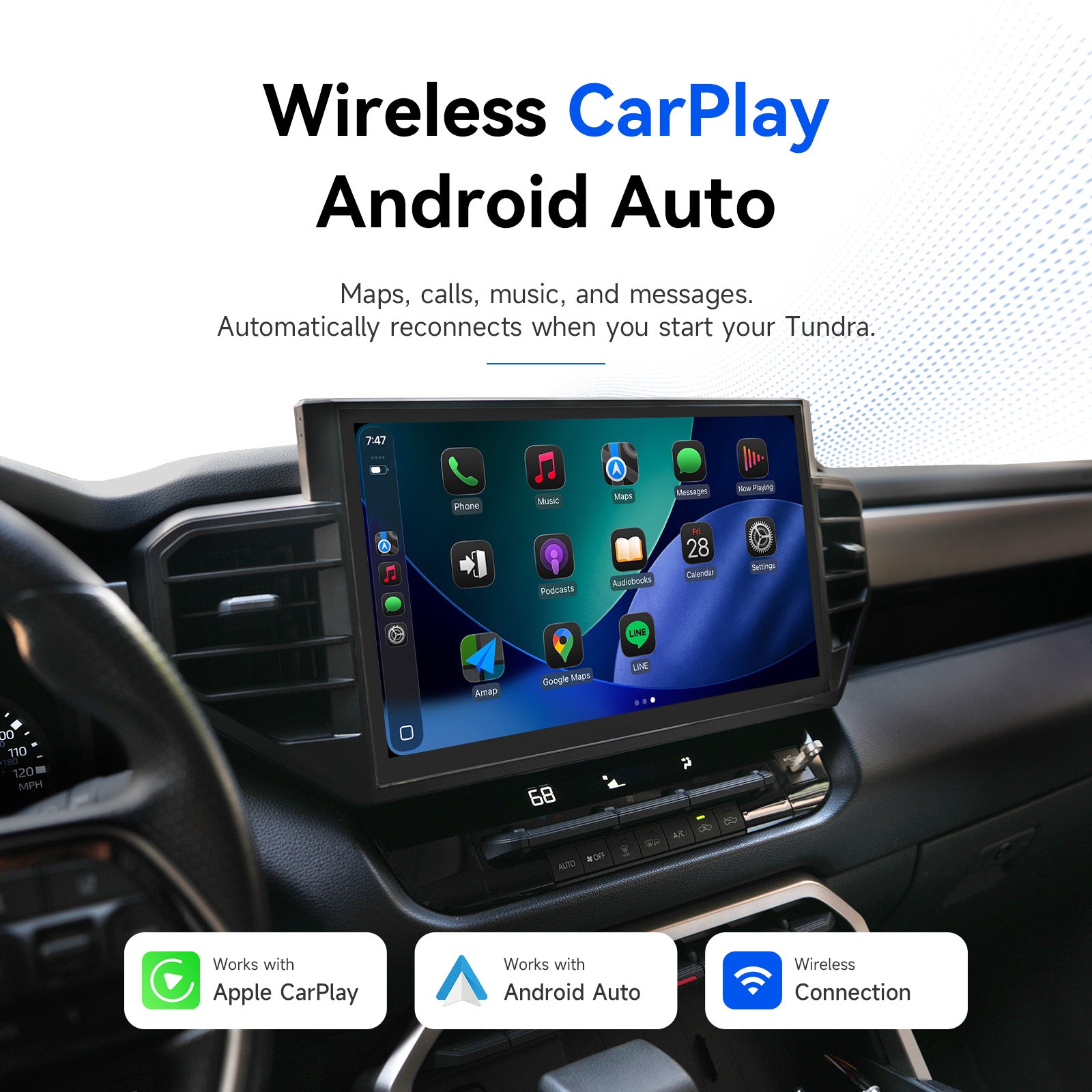 Dasaita Android 13 Head Unit for Toyota Tundra 2022-2026