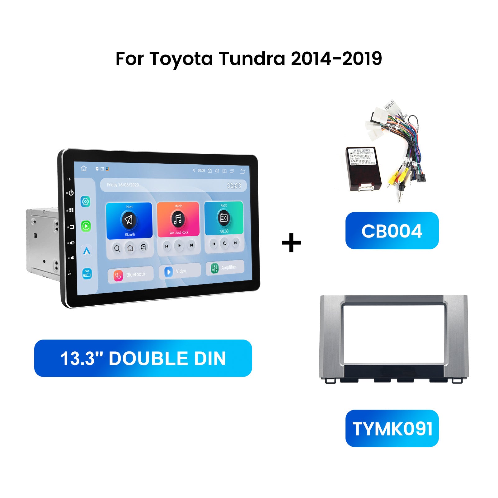 Dasaita Android13 Car Stereo for Universal 2 Din 13.3" Wireless Carplay & Android Auto Car Radio | Qualcomm 665 |2K QLED Screen| Wifi+4G LTE|6G+64G/8+256G|DTS|GPS Navigation Head Unit|Optical Output