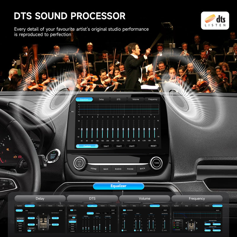 Dasaita Android13 Car Stereo for Ford EcoSport 2018-2021 Wireless Carplay & Android Auto Car Radio | Qualcomm 665 | 9" QLED Screen | Wifi+4G LTE | 8G+256G | DTS|GPS Navigation Head Unit | Optical Output