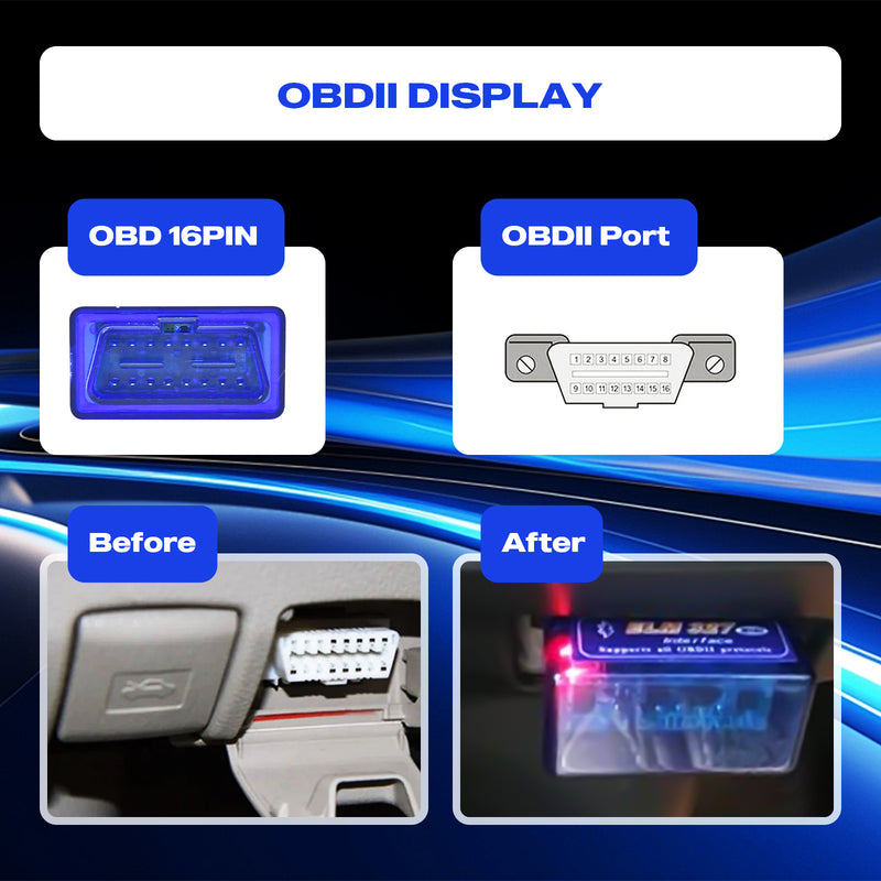 Dasaita OBD2 Car Automotive Diagnostic Scanner Save & Share Reports Torque app Plug into Car directly Car Diagnostic Scanner Tool Accessory