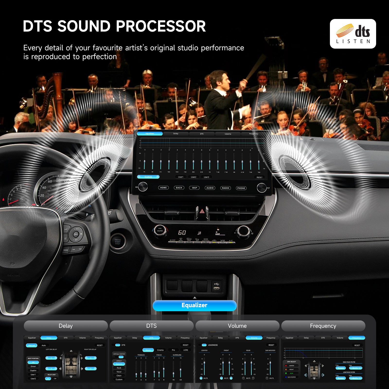 Dasaita 12.3" 2K Android 13 Stereo for Toyota Corolla 2021 2022, Qualcomm 665 8+256GB, Built-in Physical Knobs, Wireless CarPlay & Android Auto, 4G LTE, Support OEM 360 Camera