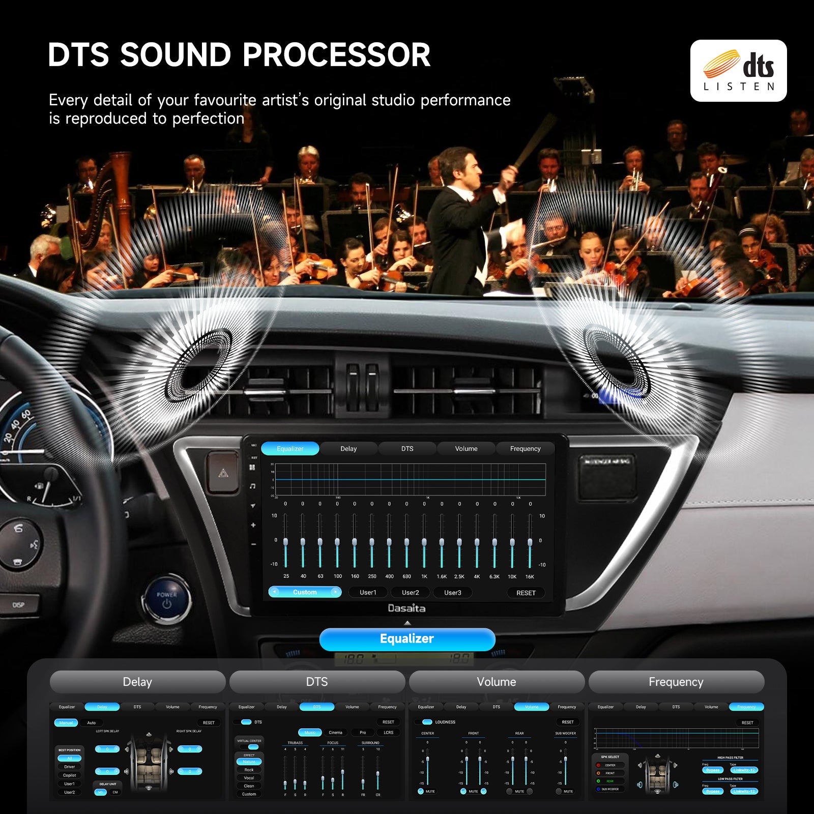 Dasaita for Toyota Auris Car Stereo 2013 2014 Android 13 Wireless CarPlay Android Auto 10.2 Inch Touchscreen GPS Navigation Head Unit