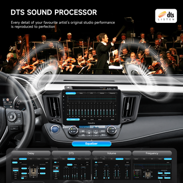 YUNTX Android 14 2 Din Radio con navigazione per Toyota RAV4(2013-2018): [Integrato CarPlay/Android Auto/DSP/GPS]-IPS 2.5D 10.1Touch screen-DAB/ Bluetooth 5.0/WiFi/Controllo del volante/USB