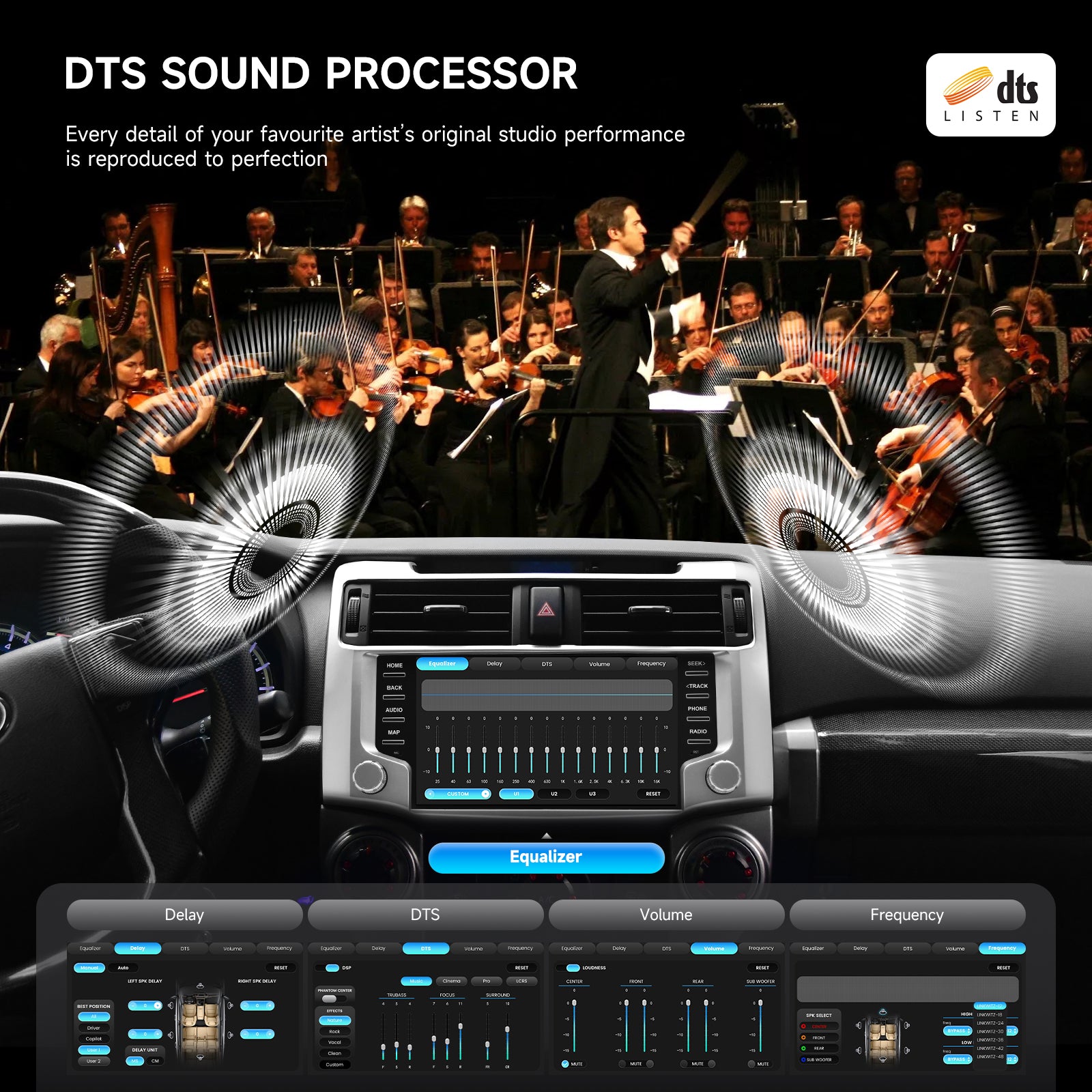 Dasaita Android13 Car Stereo for Toyota 4Runner 2010-2023 | Wireless CarPlay & Android Auto | 9'' QLED Screen