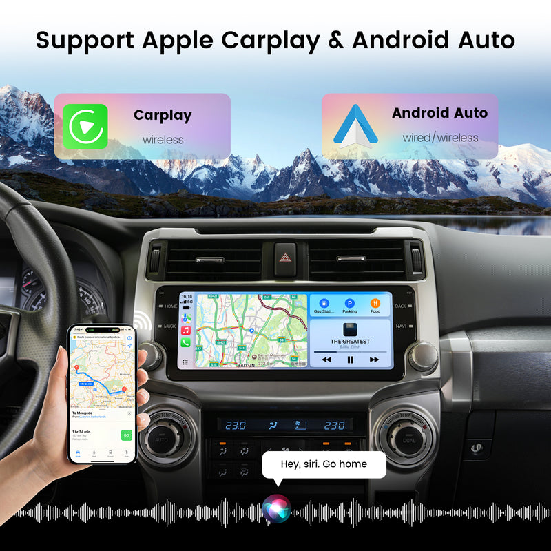 Dasaita Vivid13 Toyota 4Runner 2010-2023 Car Stereo 10.25 Inch Wireless Carplay Android Auto 8G+256G Android13 Silver 1920*720 DTS AHD Radio