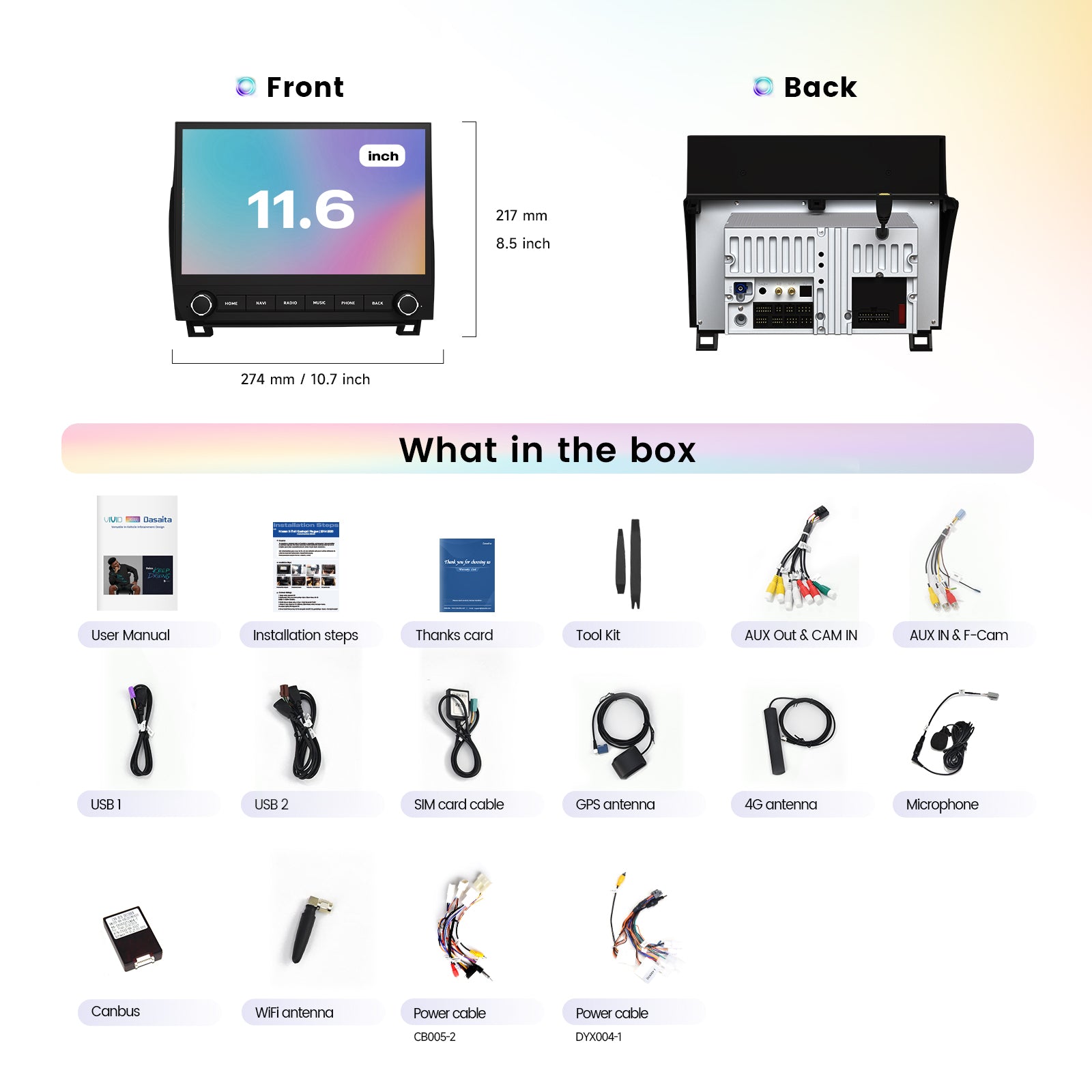 Dasaita Vivid 13 Car Stereo for Toyota Tundra 2007-2013/Sequoia 2014-2022 LHD Wireless Carplay & Android Auto Car Radio | Qualcomm 665 | 11.5" QLED Screen | Wifi+4G LTE | 8G+256G | DTS|GPS Navigation Head Unit | Optical Output