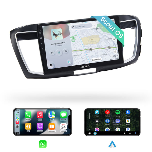 Dasaita Scout10 Honda Accord 2013 2014 2015 2016 2017 LHD Car Stereo 10.2 Inch Carplay Android Auto PX6 4G+64G Android10 1280*720 DSP AHD Radio