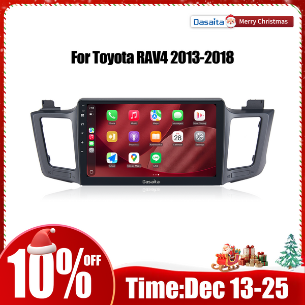Dasaita Android13 Car Stereo for Toyota RAV4 2013-2018 LHD Wireless Carplay & Android Auto Car Radio | Qualcomm 665 | 10.2" QLED Screen | Wifi+4G LTE | 6G+64G | DTS|GPS Navigation Head Unit | Optical Output