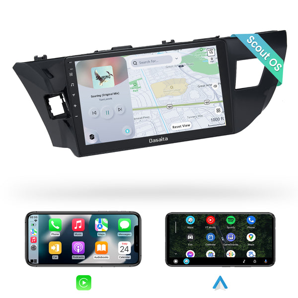 Dasaita Scout10 Toyota Corolla 2014 2015 2016 LHD Car Stereo 10 Inch Carplay Android Auto PX6 4G+64G Android10 1280*720 DSP AHD Radio