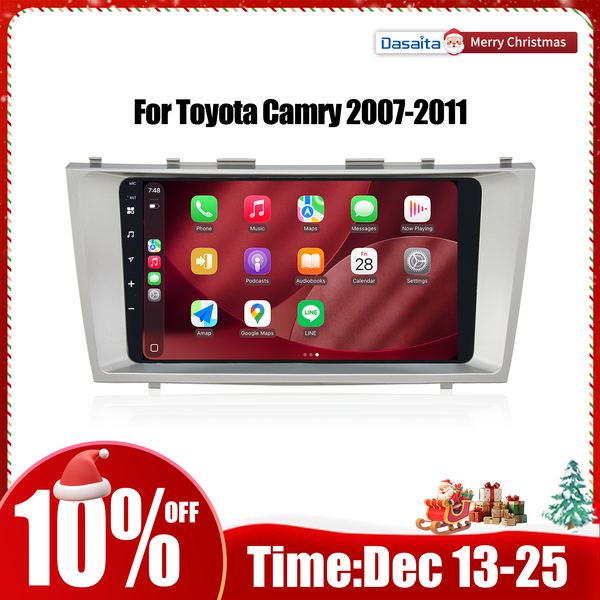 Dasaita Android 13 Car Stereo for Toyota Camry 2007–2011 – 9” QLED Touchscreen, Wireless CarPlay & Android Auto, Plug & Play Radio Upgrade with GPS, 4G LTE,DTS Audio