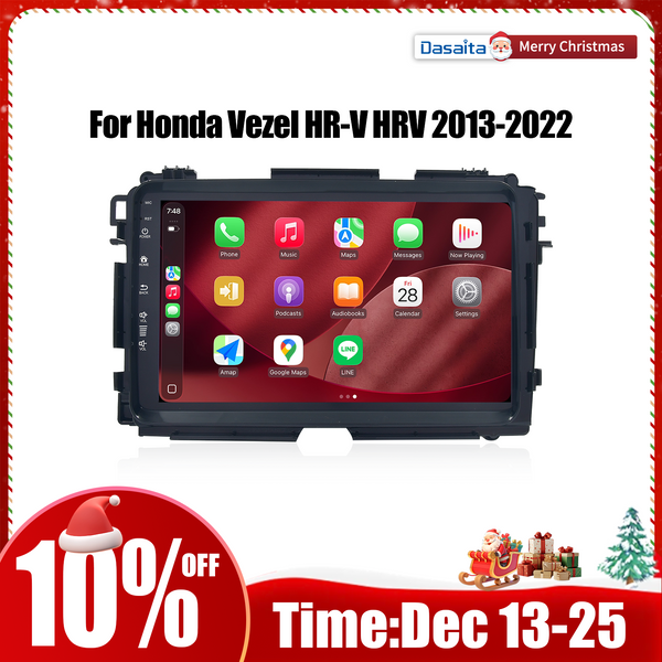 Dasaita Android13 Car Stereo for Honda Vezel HR-V HRV 2013-2022 Wireless Carplay & Android Auto Car Radio | Qualcomm 665 | 9" QLED Screen | Wifi+4G LTE | 6G+64G | DTS|GPS Navigation Head Unit | Optical Output