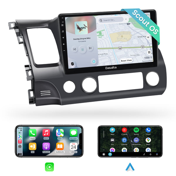 Dasaita Scout10 Honda Civic 2007 2008 2009 2010 2011 LHD Car Stereo 10.2 Inch Carplay Android Auto PX6 4G+64G Android10 1280*720 DSP AHD Radio