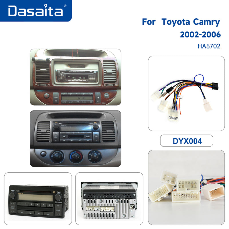 Dasaita Android 12 Car Stereo for Toyota Camry 2002-2006 Wireless Carplay & Android Auto Car Radio | Qualcomm 665 | 9" QLED Screen | Wifi+4G LTE | 4G+64G| DSP Head Unit | Optical Output