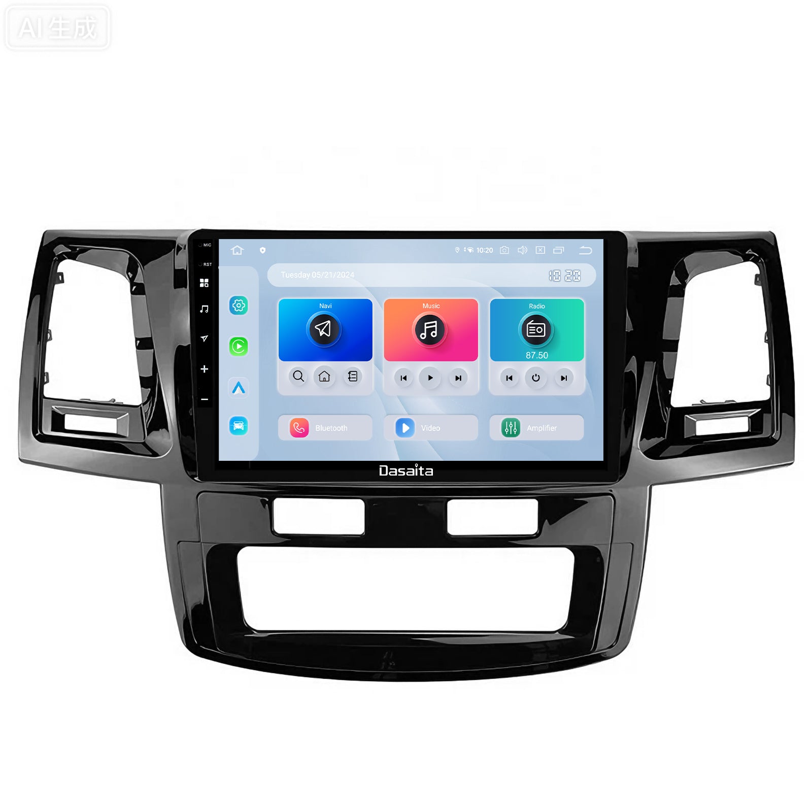 Dasaita Android 13 Car Stereo Head Unit for Toyota Hilux 2011-2015 (Digital Auto AC) – Snapdragon 665, 6GB RAM + 64GB ROM, Wireless Apple CarPlay & Android Auto, Plug & Play GPS Navigation Radio with DTS Sound