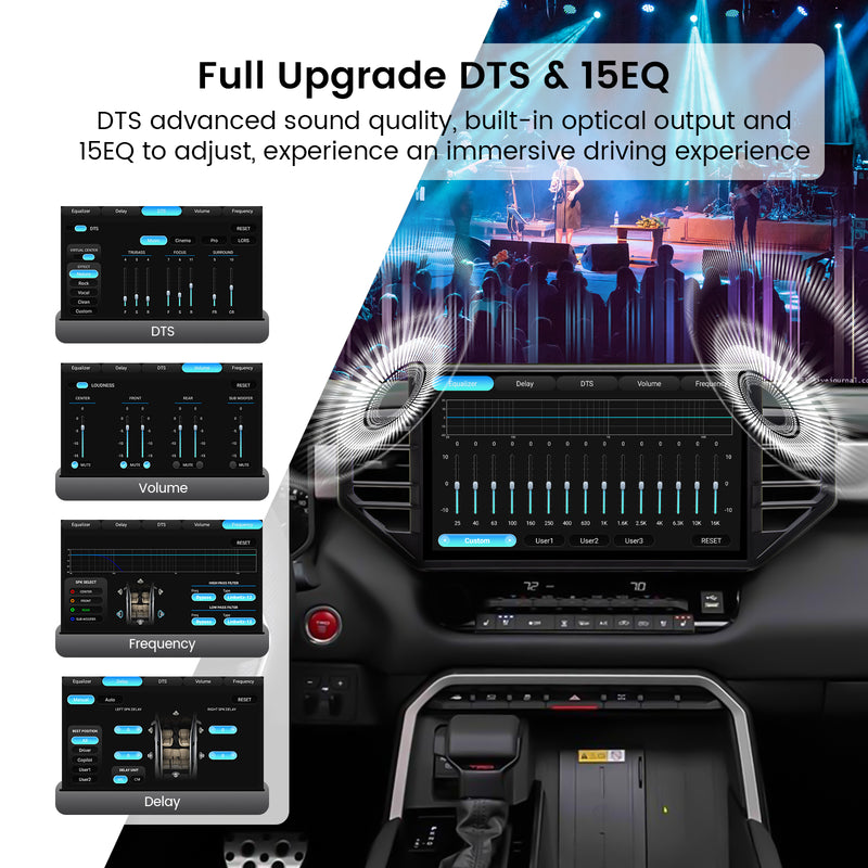 Dasaita Vivid13 Car Stereo for Toyota Tundra 2022-2024 Wireless Carplay & Android Auto Car Radio | Qualcomm 665 | 14" 2K QLED Screen | Wifi+4G LTE |8G+256G | DTS|GPS Navigation Head Unit | Optical Output