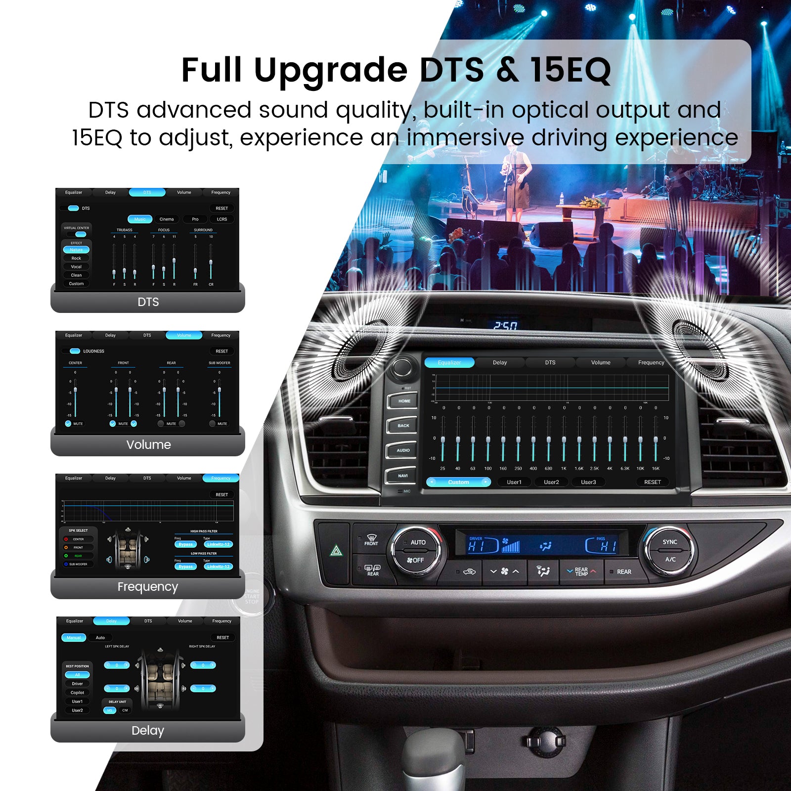 Dasaita Vivid13 Car Stereo for Toyota Highlander 2015-2019 Wireless Carplay & Android Auto Car Radio | Qualcomm 665 | 10.2" QLED Screen | Wifi+4G LTE | 8G+256G | DTS|GPS Navigation Head Unit | Optical Output