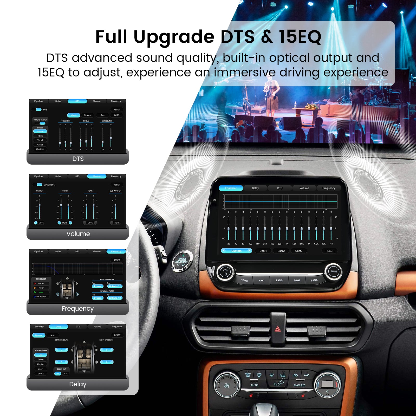 Dasaita Vivid13 Car Stereo for Ford EcoSport 2018-2021 Wireless Carplay & Android Auto Car Radio | Qualcomm 665 | 9" QLED Screen | Wifi+4G LTE | 8G+256G | DTS|GPS Navigation Head Unit | Optical Output
