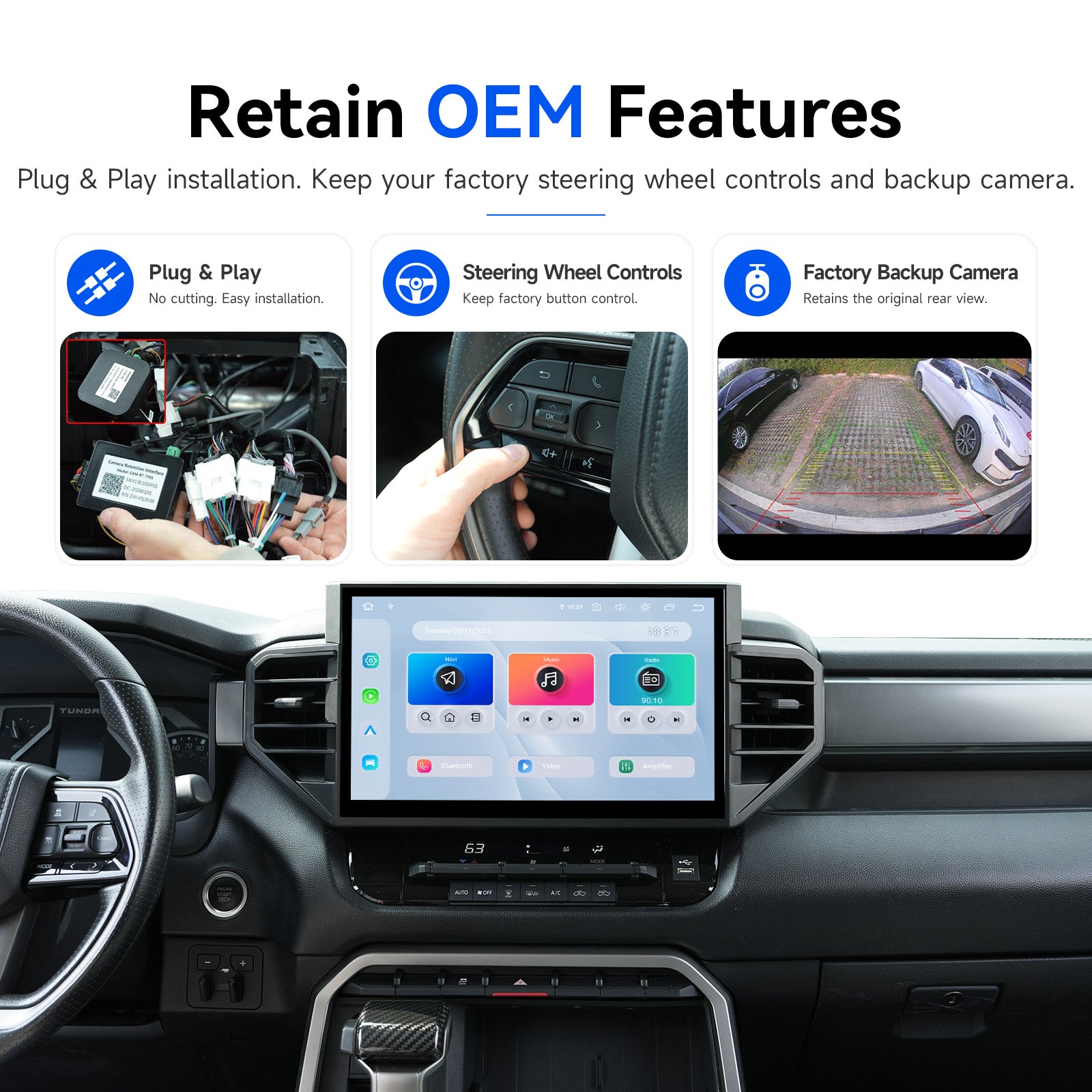 Dasaita Android 13 Head Unit for Toyota Tundra 2022-2026