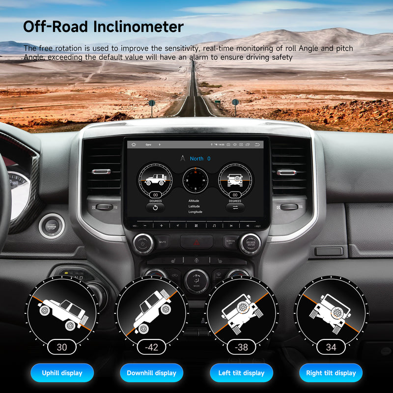 Dasaita Android13 Car Stereo for Dodge Ram 1500 2019-2022 (Auto AC) Wireless Carplay & Android Auto Car Radio | Qualcomm 665 | 10.2" QLED Screen | Wifi+4G LTE | 6G/8G+64G/256G | DTS|GPS Navigation Head Unit | Optical Output