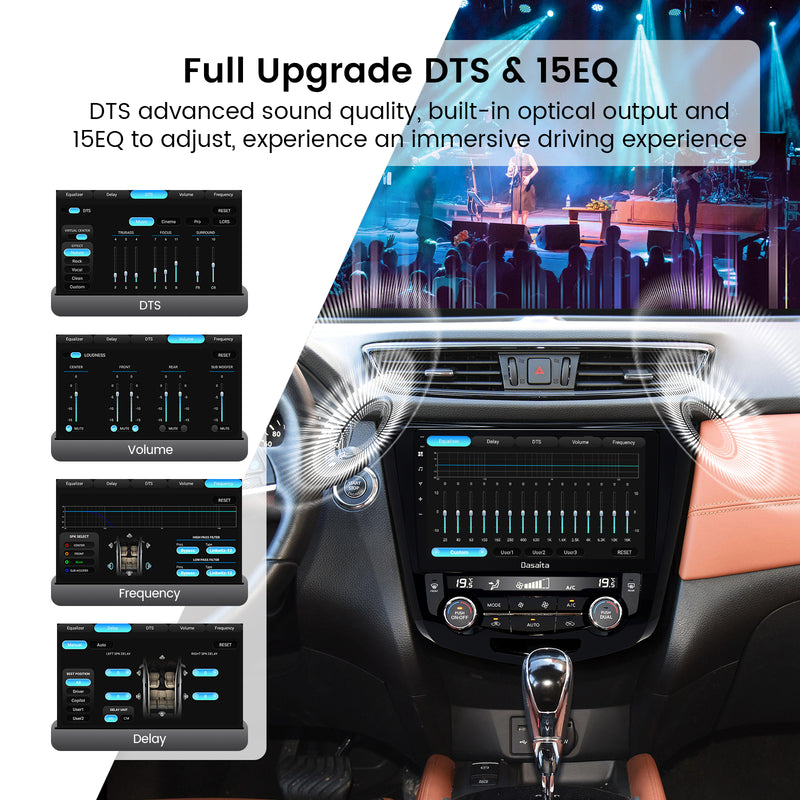 Dasaita Vivid13 Car Stereo for Nissan X-Trail Qashqai Rogue 2014-2020 Wireless Carplay & Android Auto Car Radio | Qualcomm 665 | 10.2" QLED Screen | Wifi+4G LTE | 8G+256G|SWC|GPS Navigation Head unit|DTS| Optical Output