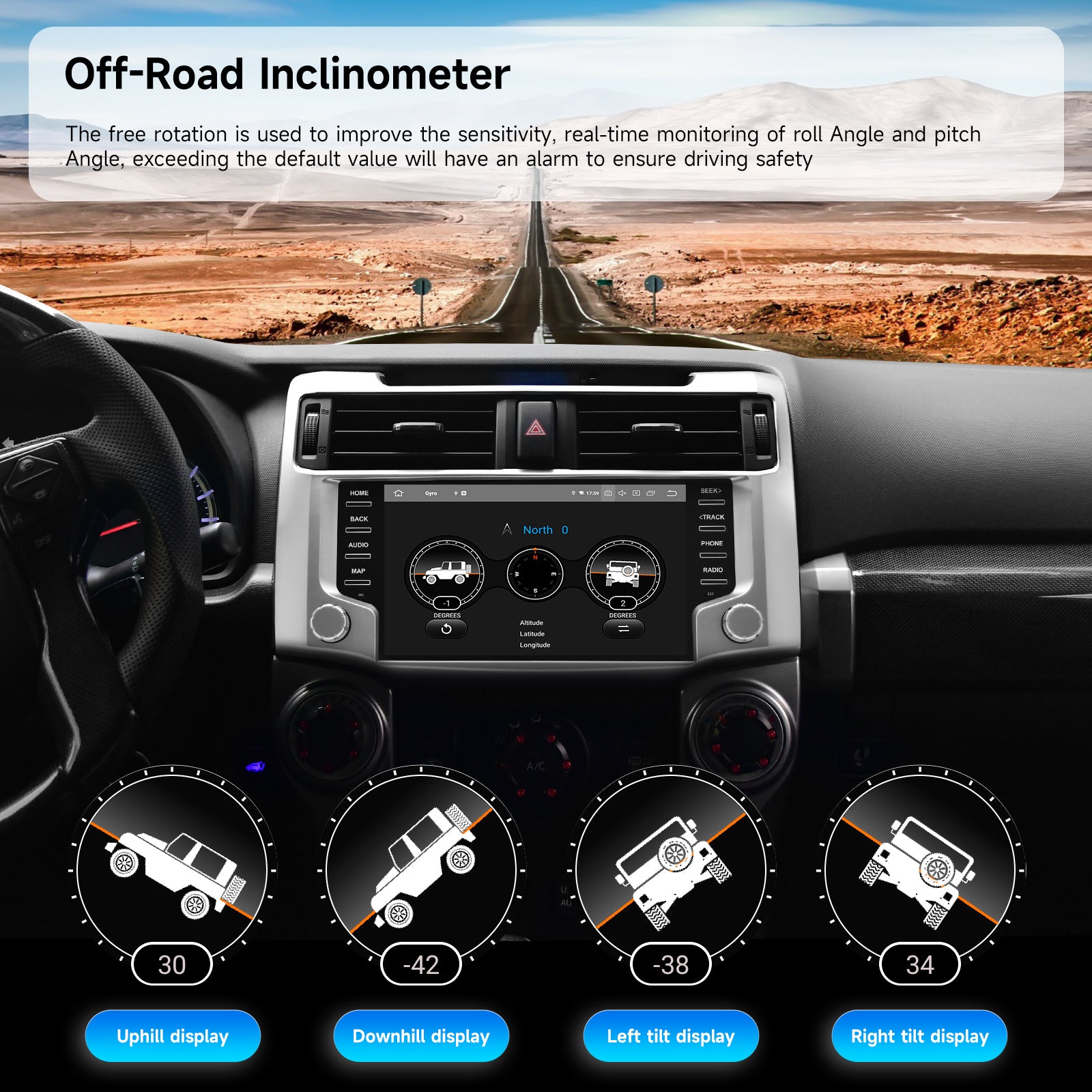 Dasaita Android13 Car Stereo for Toyota 4Runner 2010-2023 | Wireless CarPlay & Android Auto | 9'' QLED Screen