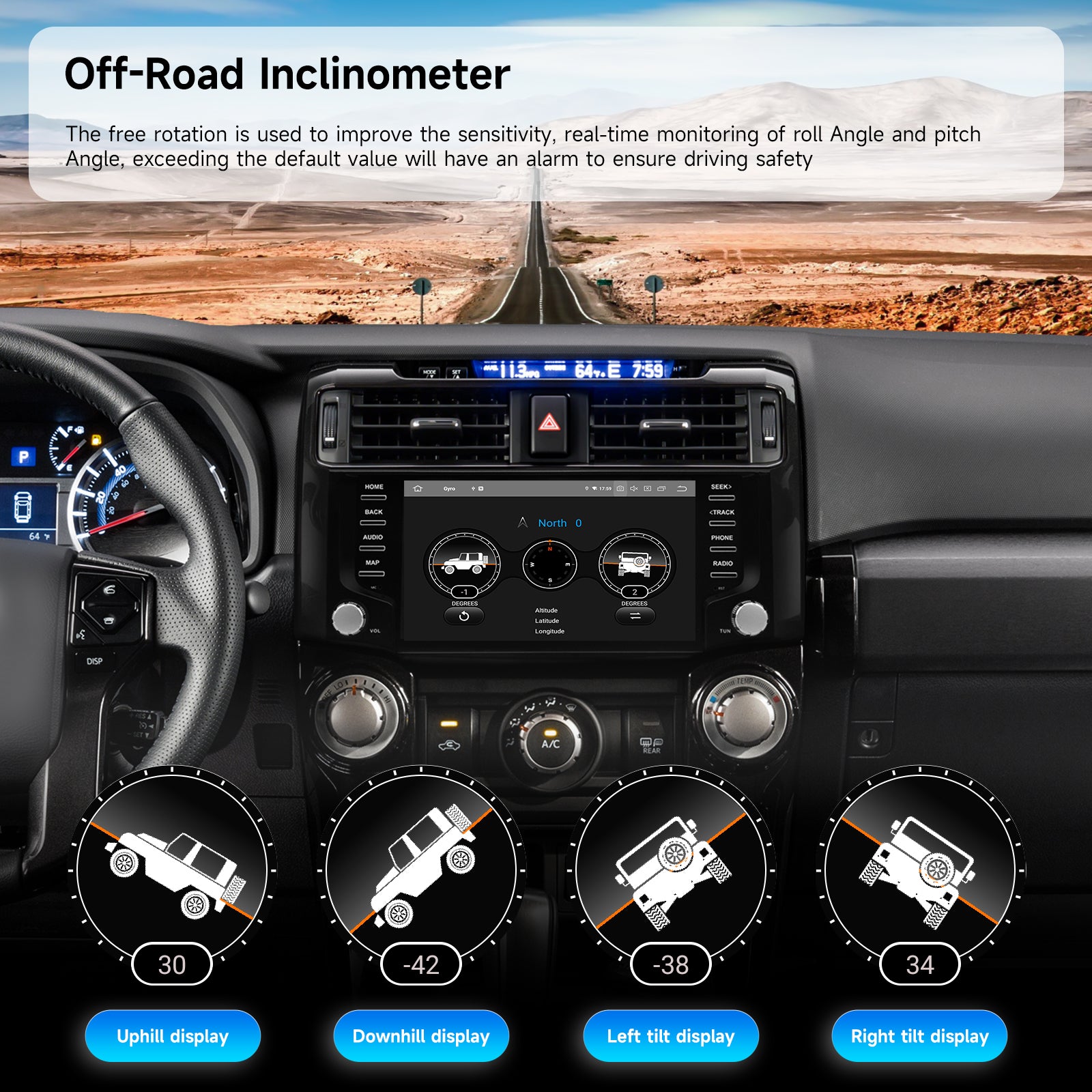 Dasaita Android13 Car Stereo for Toyota 4Runner 2010-2023 Black Wireless Carplay & Android Auto Car Radio | Qualcomm 665 | 9" QLED Screen | Wifi+4G LTE |6G/8G+64G/256G | DTS Head Unit | Optical Output